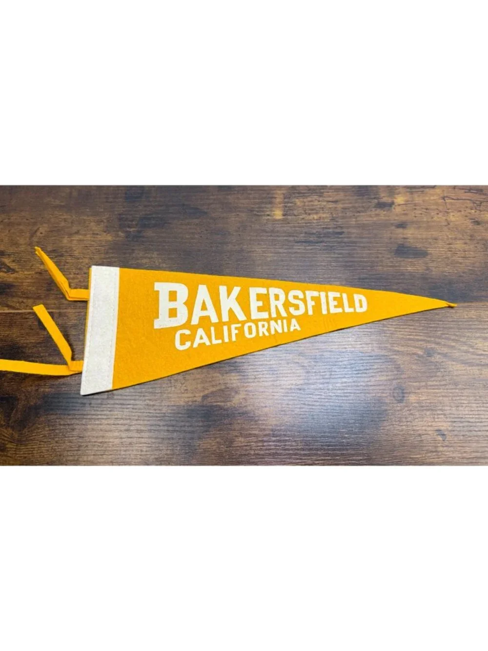 Vintage Bakersfield California Felt Pennant Flag - 13.5 inches